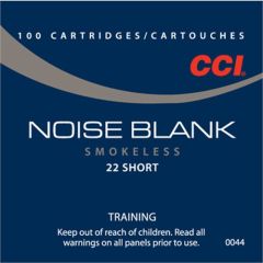 CCI 22 Short Training Noise Blanks Smokeless Powder, 100 Round Box, 0044