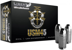 Liberty Ammunition Civil Defense .45 ACP Nickel-Plated Copper, 78 Grain (20 Rounds) - LACD40012