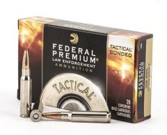 Federal Cartridge .308 Winchester/7.62 NATO Bonded Soft Point, 165 Grain (20 Rounds) - LE308T1