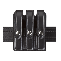 Boston Leather Movers Belt in Black Basket Weave - Medium (34" - 38")