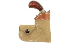 Desantis Gunhide 109 North American Ambidextrous-Hand Pocket  Holster for North American Arms Mini Revolver in Tan Leather (W/ Magazine Pouch) - 109NAX4