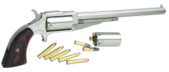 North American Arms 1860 .22 Winchester Magnum 5-Shot 6" Revolver in Stainless (Hogleg) - 18606C