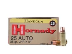 Hornady Custom .25 ACP Hornady XTP JHP, 35 Grain (25 Rounds) - 90012
