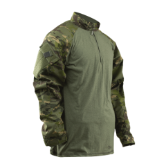Tru Spec Combat Shirt Men's 1/4 Zip Long Sleeve in MultiCam Tropic - Medium