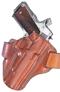 Galco International Combat Master Right-Hand Belt Holster for 1911 in Black Leather (5") - CM212B