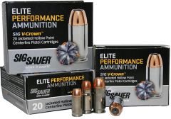 Sig Sauer V-Crown 9mm Jacketed Hollow Point, 115 Grain (20 Rounds) - E9MMA1-20