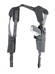 Uncle Mike's Horizontal Right-Hand Shoulder Holster for Large Autos in Black Textured Nylon (4.5") - 7715-0
