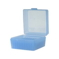 MTM 100 Round Blue Medium Rifle 243/308 Caliber Ammo Box RM10024