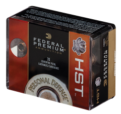 Federal Cartridge Premium Personal Defense 9mm HST Jacketed Hollow Point, 124 Grain (50 Rounds) - P9HST1
