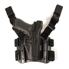 Blackhawk Level 3 Serpa Right-Hand Thigh Holster for Glock 17 in Black - 430600BK-R