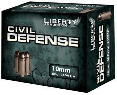 Liberty Ammunition Civil Defense 10mm Hollow Point, 60 Grain (20 Rounds) - LACD10032
