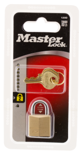 Master Lock 120D Wide Solid Padlock Brass