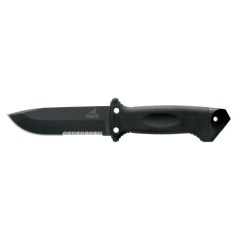 Gerber LMF II Infantry Fixed Knife, 4.84" Drop-point Black Serrated Blade - 22-41629