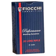 Fiocchi Ammunition .22 Long Rifle Lead Round Nose, 40 Grain (50 Rounds) - 22FLRN