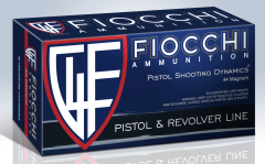 Fiocchi Ammunition Shooting Dynamics .44 Remington Magnum Semi Jacketed Hollow Point, 200 Grain (50 Rounds) - 44B500