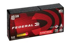 Federal Cartridge .40 S&W Total Syntech Jacket Flat Nose, 205 Grain (50 Rounds) - AE40SJAP1