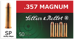 Magtech Ammunition .357 Remington Magnum Soft Point, 158 Grain (50 Rounds) - SB357B