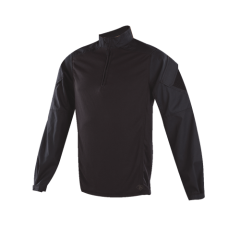 Tru Spec Regular 1/4 Zip Long Sleeve Small in Black - TRU Urban Force Combat Shirt