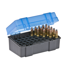 Small Rifle Ammo Case holds 50 rounds of .22-250, .250 Savage, .30-30 Win., .32 Win., and .233 Caliber Bullets