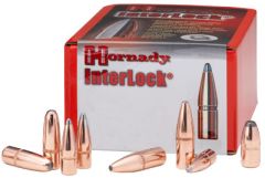 Hornady Rifle Bullet 32 Caliber 170 Grain Interlock Flat Point Bullets 100 Round Box 3210