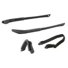 ICE Frame Kit Black - Includes two black temple pieces, black nosepiece, elastic retention strap & no-fog cloth