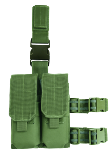 Drop Leg Platform with Attached M4/M16 Double Mag Pouch Color: OD Green