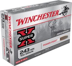 Winchester Super-X .243 Winchester Power-Point, 100 Grain (20 Rounds) - X2432