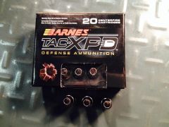Barnes Bullets TAC-XPD .380 ACP Barnes TAC-XPD Defense Hollow Point, 80 Grain (20 Rounds) - 21552