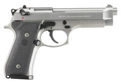 Beretta 92FS 9mm 10+1 4.9" Pistol in Inox Stainless Steel (Ambidextrous Safety) - JS92F520