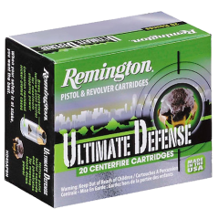 Remington Ultimate Defense .40 S&W Brass Jacket Hollow Point, 165 Grain (20 Rounds) - HD40SWA
