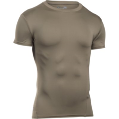 Under Armour HeatGear Tee Men's Compression Shirt in Federal Tan - 2X-Large