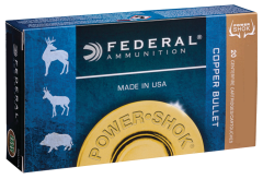 Federal Cartridge Power-Shok .300 Winchester Magnum Copper Hollow Point, 180 Grain (20 Rounds) - A300W180LFA