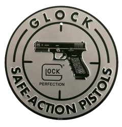 Glock AD00060 Safe Action Sign Aluminum Silver/Black