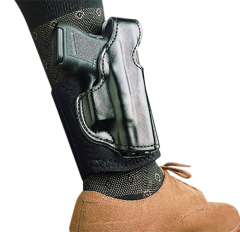 Desantis Gunhide Die Hard Right-Hand Ankle Holster for Smith & Wesson Shield in Black (4") - 014PCX7Z0
