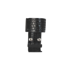 Boston Leather Deluxe Adjustable Radio Holder in Black Basket Weave - 54873