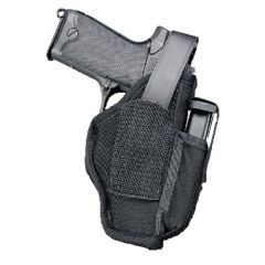 Uncle Mike's HipHolster w/Magazine Pouch Hip Holster w/Mag Pouch in Black Textured Nylon - 70050