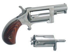 North American Arms Sidewinder .22 Winchester Magnum 5-Shot 1.5" Revolver in Stainless Steel (22 Combo) - SWC