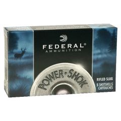 Federal Cartridge Power-Shok .12 Gauge (2.75") Slug (Rifled) Lead (5-Rounds) - F127RS