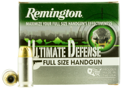 Remington Ultimate Defense .45 ACP Brass Jacket Hollow Point, 185 Grain (20 Rounds) - HD45APA
