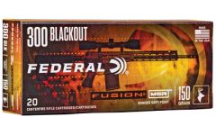 Federal Cartridge Fusion MSR .300 AAC Blackout Soft Point, 150 Grain (20 Rounds) - F300BMSR2
