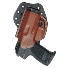 Aker Leather 268A Flatside Paddle XR19 Right-Hand Paddle Holster for Sig Sauer P229 in Plain Tan (3.9") - H268ATPRU-SS229