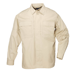 5.11 Tactical Ripstop TDU Men's Long Sleeve Shirt in TDU Khaki - Medium
