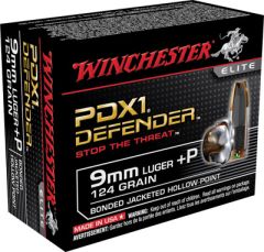 Winchester Elite 9mm Bonded PDX, 124 Grain (20 Rounds) - S9MMPDB