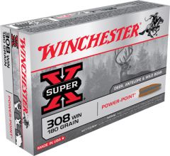 Winchester Super-X .308 Winchester/7.62 NATO Power-Point, 180 Grain (20 Rounds) - X3086