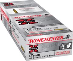 Winchester Super-X .17 HMR Jacketed Hollow Point, 20 Grain (50 Rounds) - X17HMR1