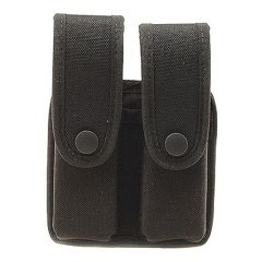 Uncle Mike's Double Magazine Pouch in Black Textured Nylon - 8826