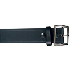 Boston Leather Garrison Belt in Black Plain - 46