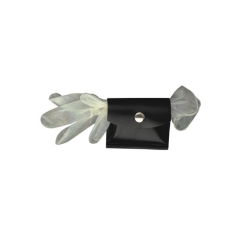 Boston Leather Rubber Glove/CPR Shield Pouch Glove/Shield Pouch in Black Plain - 56401
