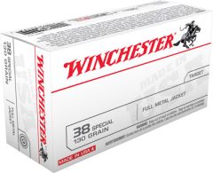 Winchester .38 Special Full Metal Jacket, 130 Grain (50 Rounds) - Q4171