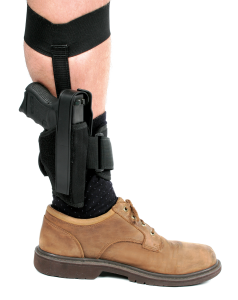 Blackhawk CQC Right-Hand Ankle Holster for Small Revolvers in Black (2") - 40AH00BKR